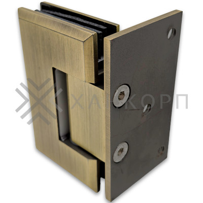 Петля Бета β FDP-20 стена-стекло с боковым креплением, нержавейка/бронза