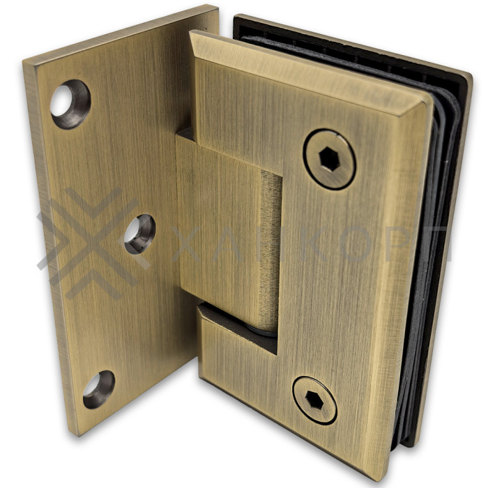 Петля Бета β FDP-20 стена-стекло с боковым креплением, нержавейка/бронза