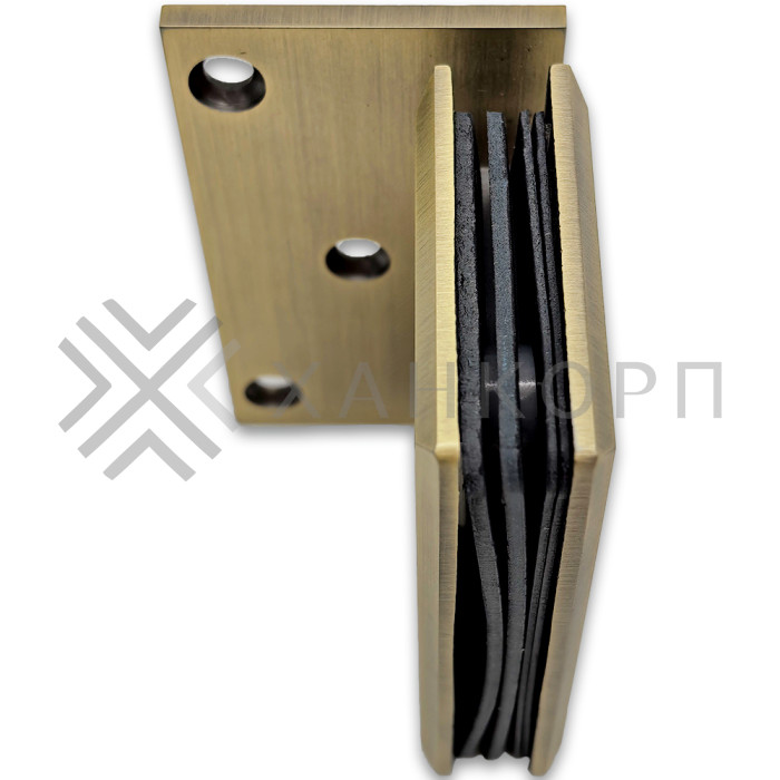 Петля Бета β FDP-20 стена-стекло с боковым креплением, нержавейка/бронза