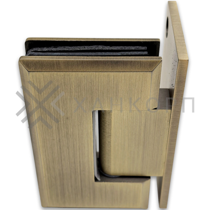 Петля Бета β FDP-20 стена-стекло с боковым креплением, нержавейка/бронза