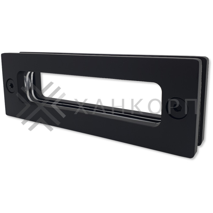 Ручка купе Дриада FDR-112, 155х52 прямоугольная, нержавейка/черный