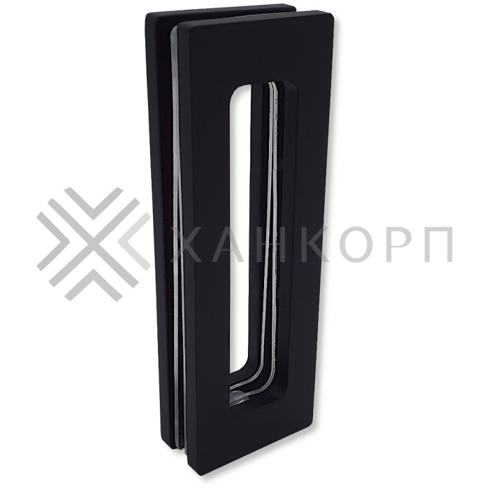 Ручка купе Дриада FDR-112, 155х52 прямоугольная, нержавейка/черный