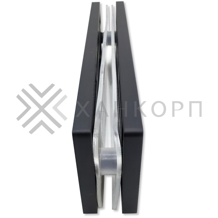 Ручка купе Дриада FDR-112, 155х52 прямоугольная, нержавейка/черный