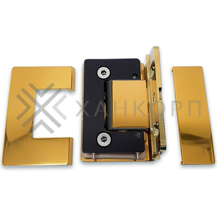 Петля Афина FDP-130 стена-стекло с боковым креплением, латунь/золото