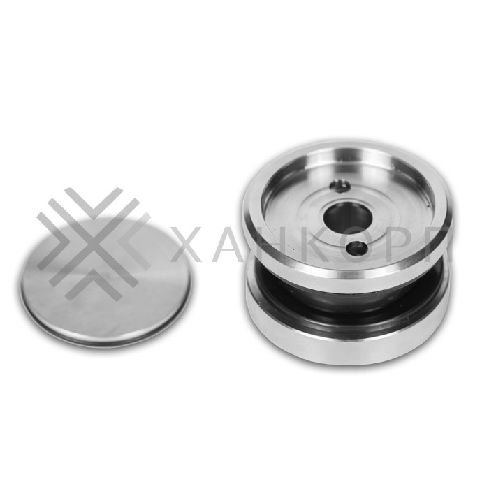 Точечное крепление FKK-29 с крышкой 6 мм без зенковки Ø35 мм для стекла 10 мм, нержавейка/матовый