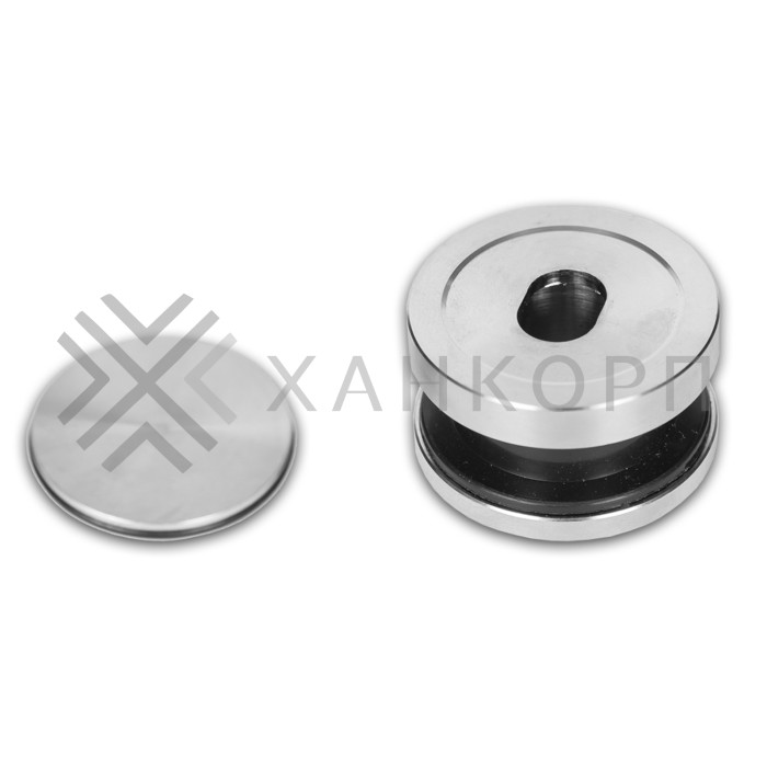 Точечное крепление FKK-29 с крышкой 6 мм без зенковки Ø35 мм для стекла 10 мм, нержавейка/матовый