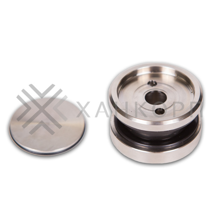 Точечное крепление FKK-29 с крышкой 6 мм без зенковки Ø35 мм для стекла 10 мм, нержавейка/матовый