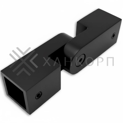 Соединитель FDC-57 трубы 15х15 регулируемый 90°-180°, нержавейка/черный