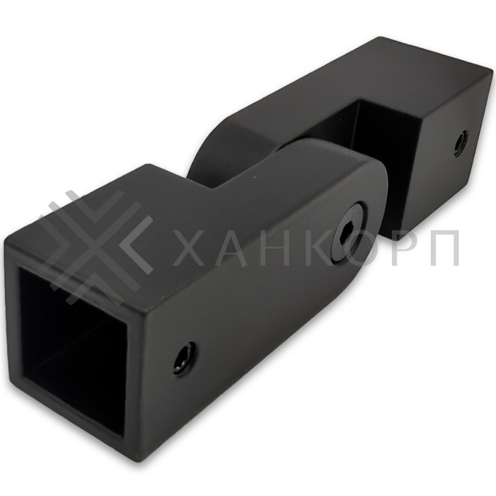 Соединитель FDC-57 трубы 15х15 регулируемый 90°-180°, нержавейка/черный