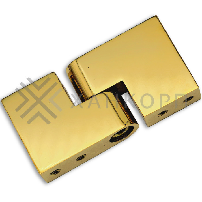 Соединитель трубы FDC-37, 30х10 вертикальный 90°-180°, нержавейка/золото