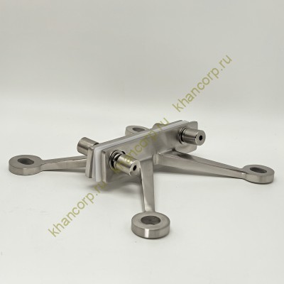 Спайдер FNS-008 на ребро жесткости двусторонний 4 точки, нержавейка/матовый