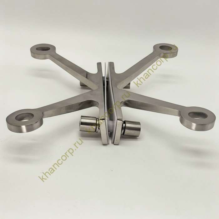 Спайдер FNS-008 на ребро жесткости двусторонний 4 точки, нержавейка/матовый