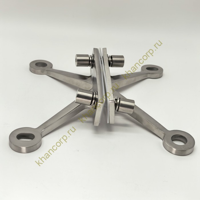 Спайдер FNS-008 на ребро жесткости двусторонний 4 точки, нержавейка/матовый