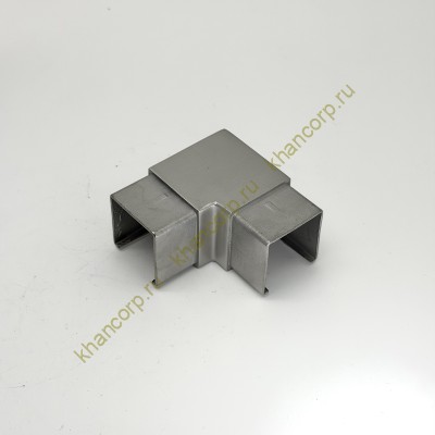 Отвод для поручня FOP-40p.07 с пазом для трубы 40*40 мм, GRIT 320, нержавейка/матовый