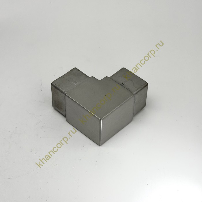 Отвод для поручня FOP-40p.07 с пазом для трубы 40*40 мм, GRIT 320, нержавейка/матовый