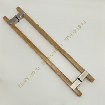 Ручка для сауны FDR-175, 20х450х550 мм, нержавейка/дерево/матовый