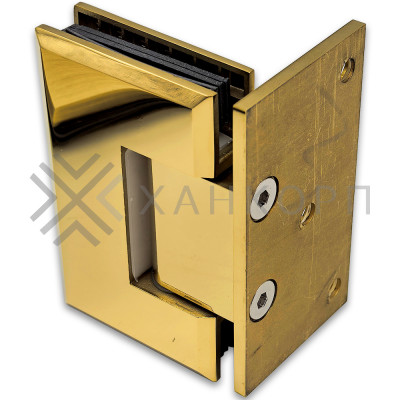 Петля Бета β FDP-20 стена-стекло с боковым креплением, нержавейка/золото