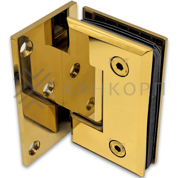 Петля Бета β FDP-20 стена-стекло с боковым креплением, нержавейка/золото