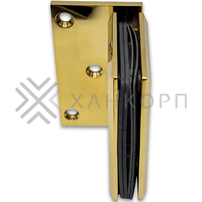 Петля Бета β FDP-20 стена-стекло с боковым креплением, нержавейка/золото