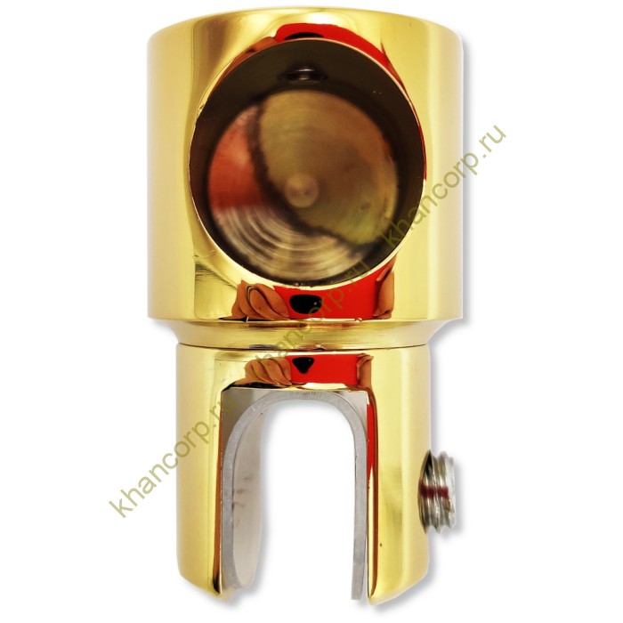 Держатель стекла FDC-12.1 трубы 19 торцевой 0°-360°, латунь/золото