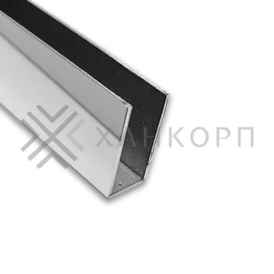 Профиль FDPA-53.3 п-образный 20х10,5 мм под стекло 8 мм,3 м, нержавейка/полированный
