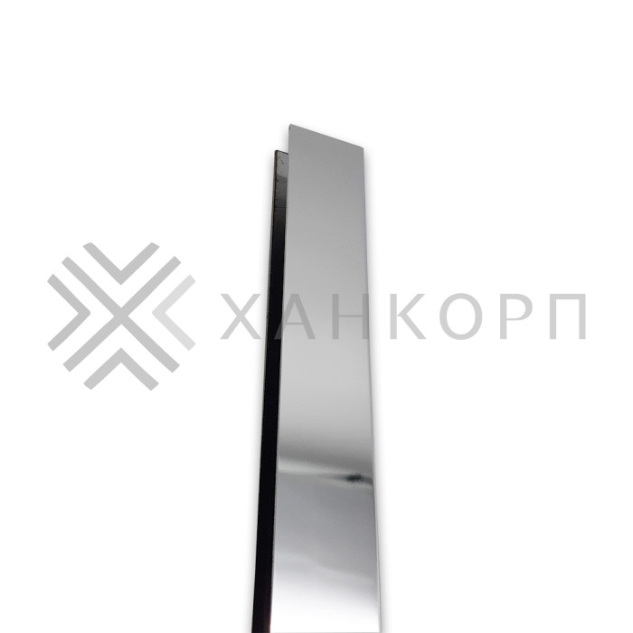 Профиль FDPA-53.3 п-образный 20х10,5 мм под стекло 8 мм,3 м, нержавейка/полированный