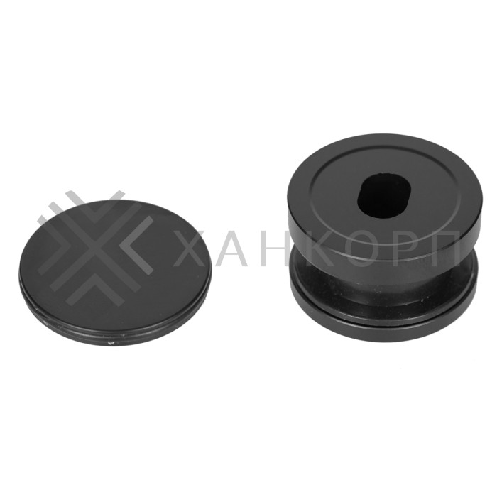 Точечное крепление FKK-29 с крышкой 6 мм без зенковки Ø35 мм для стекла 10 мм, нержавейка/черный