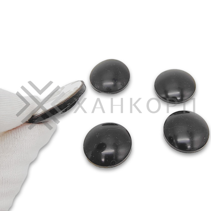 Демпфер резиновый FDA-93, самоклеящийся на 3М скотче, диаметр 27 мм, комплект 5 штук, черный