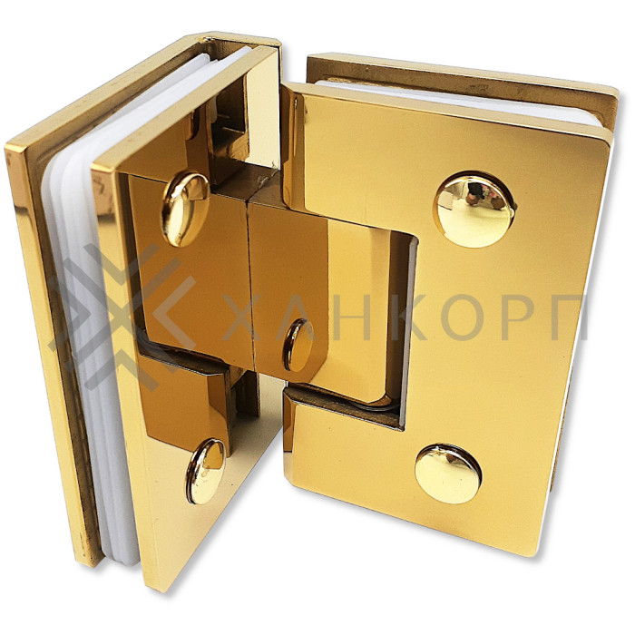 Петля Альфа α FDP-13 стекло-стекло 90˚ нержавейка/золото