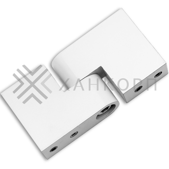 Соединитель трубы FDC-37, 30х10 вертикальный 90°-180°, нержавейка/белый