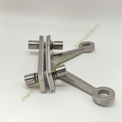 Спайдер FNS-009 на ребро жесткости односторонний 2 точки, нержавейка/матовый