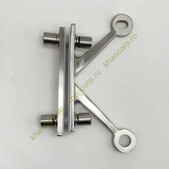 Спайдер FNS-009 на ребро жесткости односторонний 2 точки, нержавейка/матовый