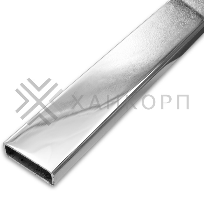 Труба FDT-302, 30х10х1.0 мм 2 м, нержавейка/полированный6K