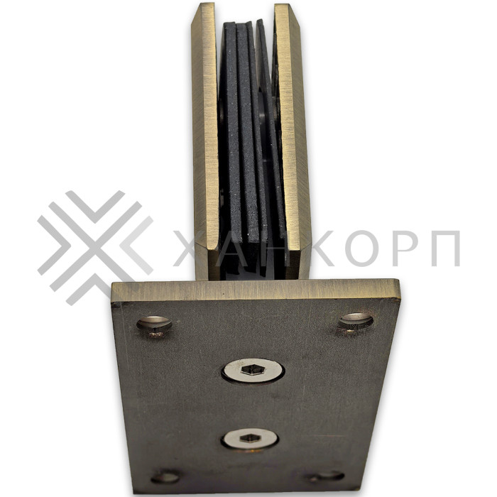 Петля Бета FDP-21 стена-стекло с центральным креплением, нержавейка/бронза