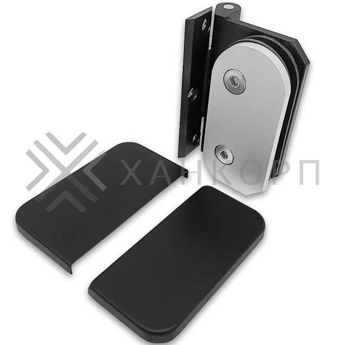 Петля FMP-13 для межкомнатной двери из стекла на коробку, алюминий/черный