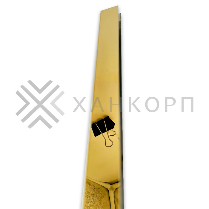 Профиль FDPA-53.3 п-образный 20х10,5 мм под стекло 8 мм, 3 м, нержавейка/золото