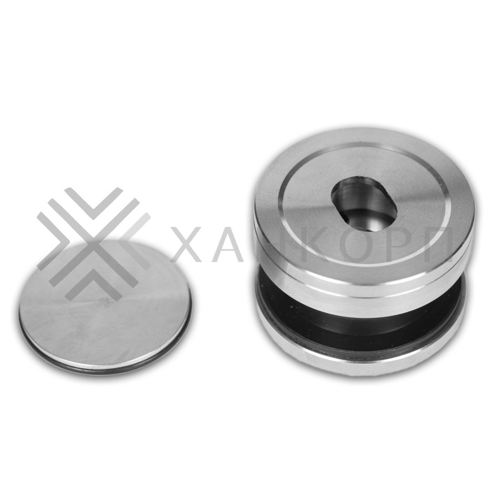 Точечное крепление FKK-25 с крышкой 8-12 мм без зенковки Ø35 мм рег.для стекла 10 мм, нержавейка/матовый