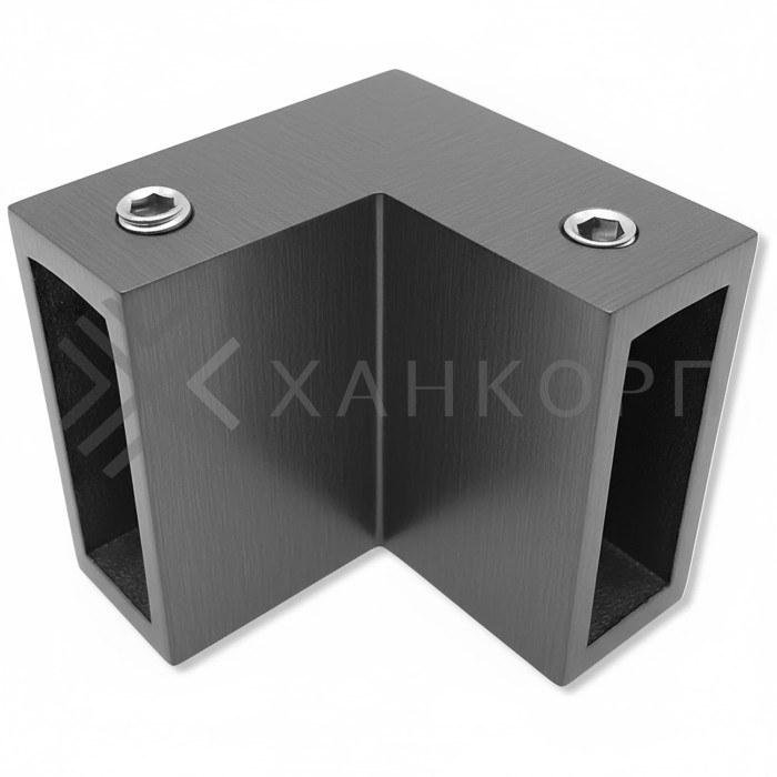 Соединитель FDC-32 трубы 30х10 угловой 90° вертикальный, нержавейка/оружейная сталь