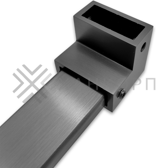 Соединитель FDC-32 трубы 30х10 угловой 90° вертикальный, нержавейка/оружейная сталь