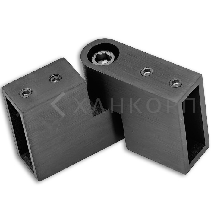 Соединитель трубы FDC-37, 30х10 вертикальный 90°-180°, нержавейка/оружейная сталь