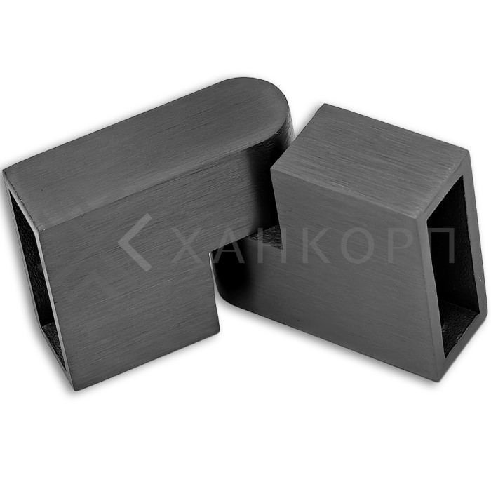 Соединитель трубы FDC-37, 30х10 вертикальный 90°-180°, нержавейка/оружейная сталь