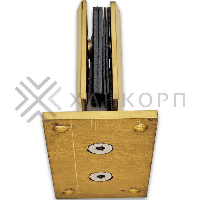 Петля Бета FDP-21 стена-стекло с центральным креплением, нержавейка/золото