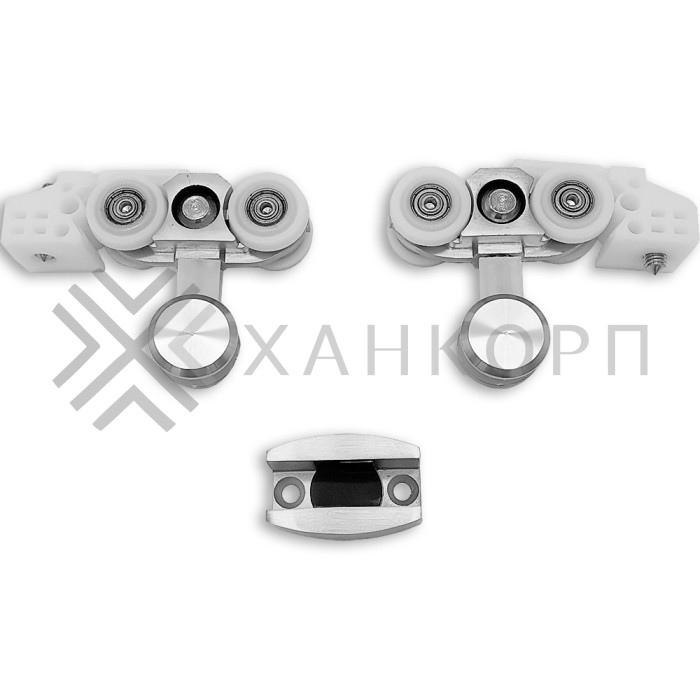 Раздвижная система Ретра FDS-11.1 для стеклянных дверей, нержавейка/матовый