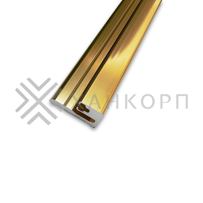 Профиль FDPA-56.22 для крепления уплотнителя к стене 8 мм, 2.2 м, алюминий/золото