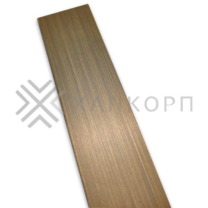 Профиль FDPA-53.3 п-образный 20х10,5 мм под стекло 8 мм, 3 м, нержавейка/бронза