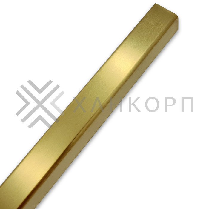 Труба FDT-552, 15х15х1.5 мм 2 м, нержавейка/брашированное золото