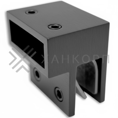 Держатель стекла FDC-33 торцевой 30х10 горизонтальный, нержавейка/оружейная сталь