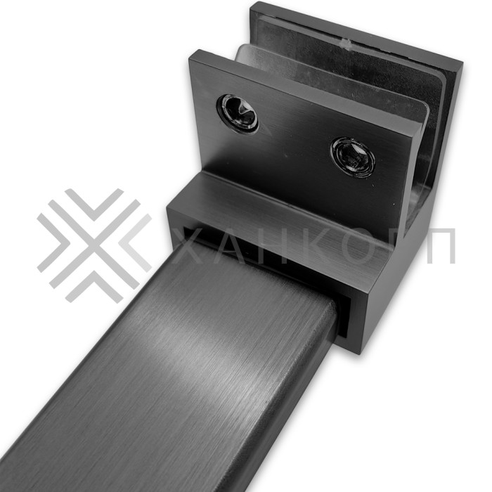 Держатель стекла FDC-33 торцевой 30х10 горизонтальный, нержавейка/оружейная сталь