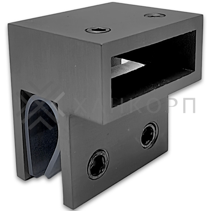 Держатель стекла FDC-33 торцевой 30х10 горизонтальный, нержавейка/оружейная сталь