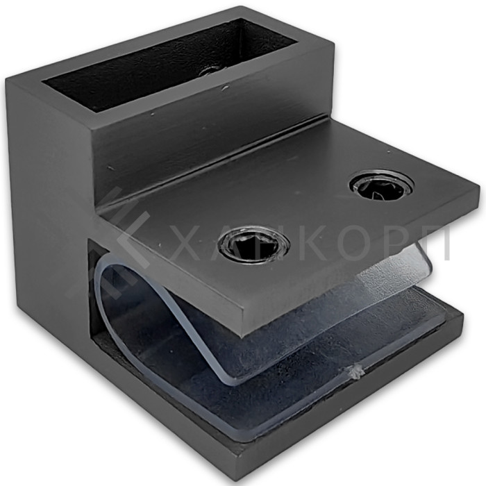 Держатель стекла FDC-33 торцевой 30х10 горизонтальный, нержавейка/оружейная сталь